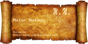 Maler Natasa névjegykártya